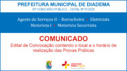 Concurso Público 01/2024 da Prefeitura de Diadema / Realização: Instituto Mais / Imagem: Divulgação