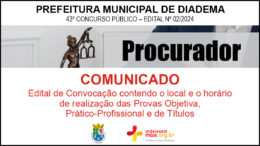 Concurso Público 02/2024 da Prefeitura de Diadema / Realização: Instituto Mais / Imagem: Divulgação