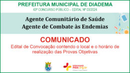 Concurso Público 03/2024 da Prefeitura de Diadema / Realização: Instituto Mais / Imagem: Divulgação