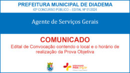 Concurso Público 01/2024 da Prefeitura de Diadema / Realização: Instituto Mais / Imagem: Divulgação