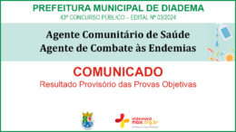 Concurso Público 03/2024 da Prefeitura de Diadema / Realização: Instituto Mais / Imagem: Divulgação