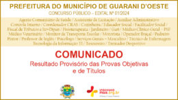 Concurso Público 01/2024 da Prefeitura de Guarani D'Oeste / Realização: Instituto Mais / Imagem: Divulgação