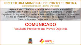 Concurso Público 01/2024 da Prefeitura Municipal de Porto Ferreira / Realização: Instituto Mais / Imagem: Divulgação