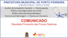 Concurso Público 02/2024 da Prefeitura Municipal de Porto Ferreira / Realização: Instituto Mais / Imagem: Divulgação