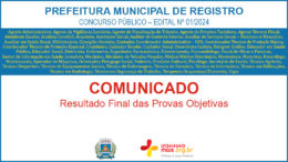 Concurso Público 01/2024 da Prefeitura de Registro / Realização: Instituto Mais / Imagem: Divulgação