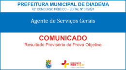 Concurso Público 01/2024 da Prefeitura de Diadema / Realização: Instituto Mais / Imagem: Divulgação