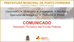 Concurso Público 01/2024 da Prefeitura Municipal de Porto Ferreira / Realização: Instituto Mais / Imagem: Divulgação