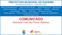 Concurso Público 01/2024 da Prefeitura de Diadema / Realização: Instituto Mais / Imagem: Divulgação