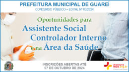 Concurso Público 03/2023 da Prefeitura de Guareí / Realização: Instituto Mais / Imagem: Divulgação