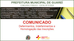 Concurso Público 01/2024 da Prefeitura de Guareí / Realização: Instituto Mais / Imagem: Divulgação