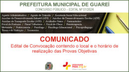 Concurso Público 01/2024 da Prefeitura de Guareí / Realização: Instituto Mais / Imagem: Divulgação