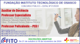 Concurso Público 01/2024 da FITO / Realização: Instituto Mais / Imagem: Divulgação