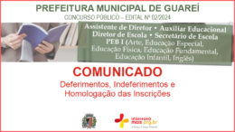 Concurso Público 02/2024 da Prefeitura de Guareí / Realização: Instituto Mais / Imagem: Divulgação