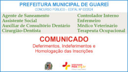 Concurso Público 03/2023 da Prefeitura de Guareí / Realização: Instituto Mais / Imagem: Divulgação