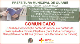 Concurso Público 02/2024 da Prefeitura de Guareí / Realização: Instituto Mais / Imagem: Divulgação