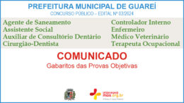 Concurso Público 03/2023 da Prefeitura de Guareí / Realização: Instituto Mais / Imagem: Divulgação