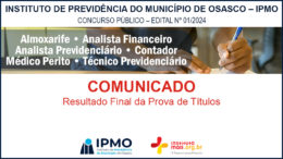 Concurso Público 01/2024 da IPMO / Realização: Instituto Mais / Imagem: Divulgação
