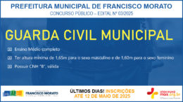 Concurso Público 03/2025 da Prefeitura de Francisco Morato / Realização: Instituto Mais / Imagem: Divulgação