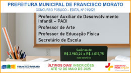 Concurso Público 01/2025 da Prefeitura de Francisco Morato / Realização: Instituto Mais / Imagem: Divulgação