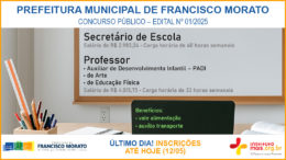 Concurso Público 01/2025 da Prefeitura de Francisco Morato / Realização: Instituto Mais / Imagem: Divulgação