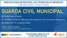 Concurso Público 03/2025 da Prefeitura de Francisco Morato / Realização: Instituto Mais / Imagem: Divulgação